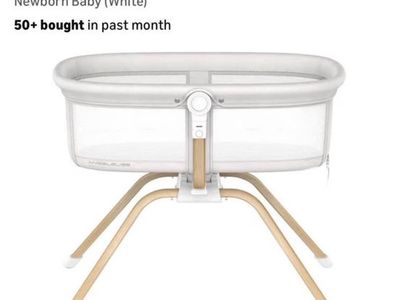 ANGELBLISS 3-in-1 Baby Bassinet: Rocking, Bedside Sleeper, Portable Travel Crib - White