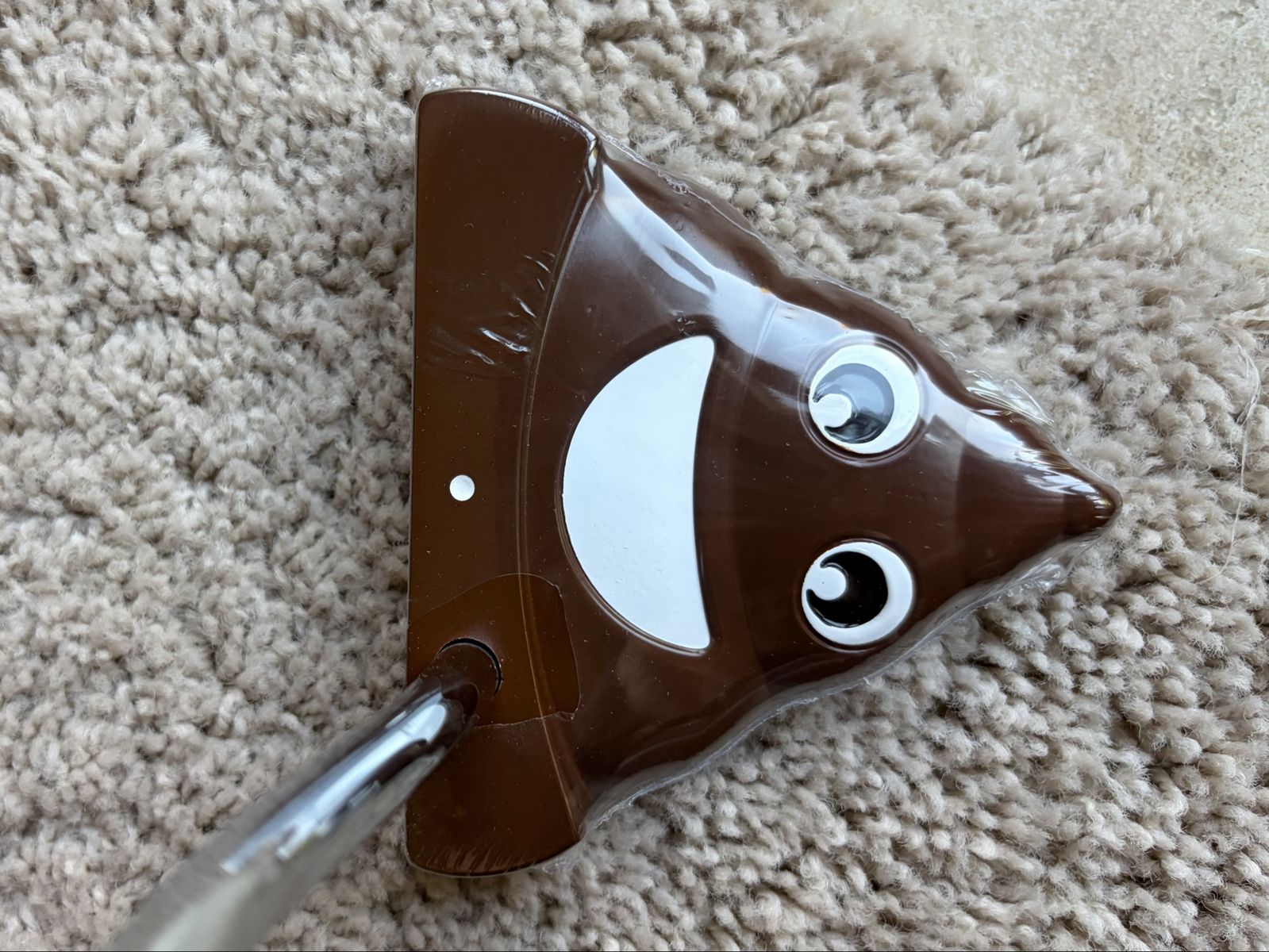 New Intech #2 The Poo Putter - Brown Googly Eye Golf Club with Headcover