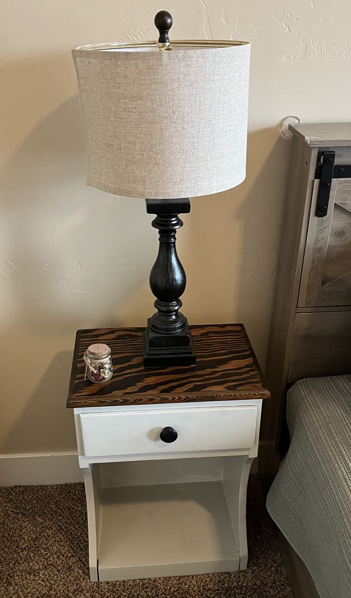 Refinished Wood Nightstand / Bedside Table