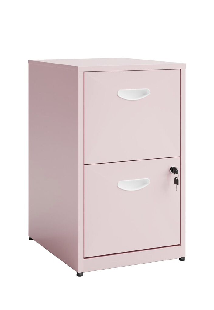 Polup Pink Under Desk File Cabinet, 2 Drawer NEW!