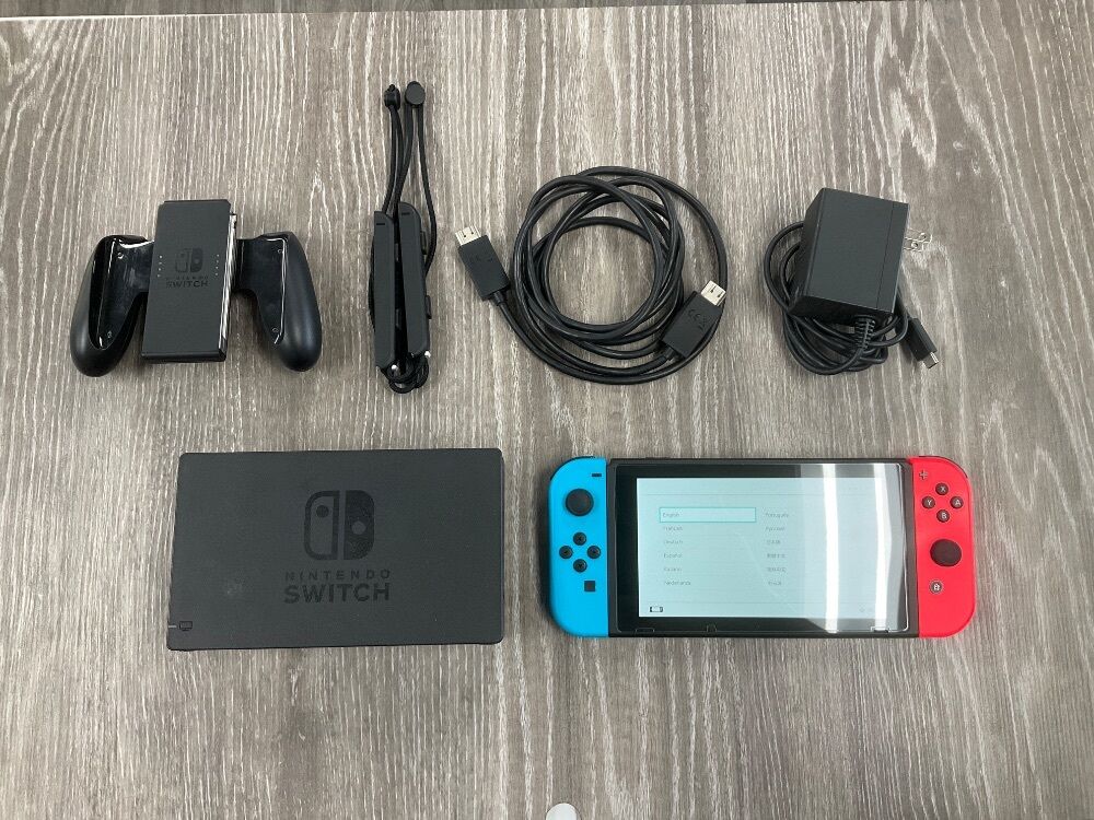 NINTENDO SWITCH W/ DOCK, CHARGER, AND ACC