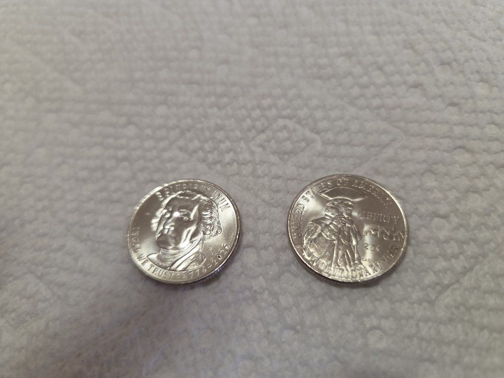 2026. semiquincentenal uncirclated quarters  p&d 2 coin set revaluation war