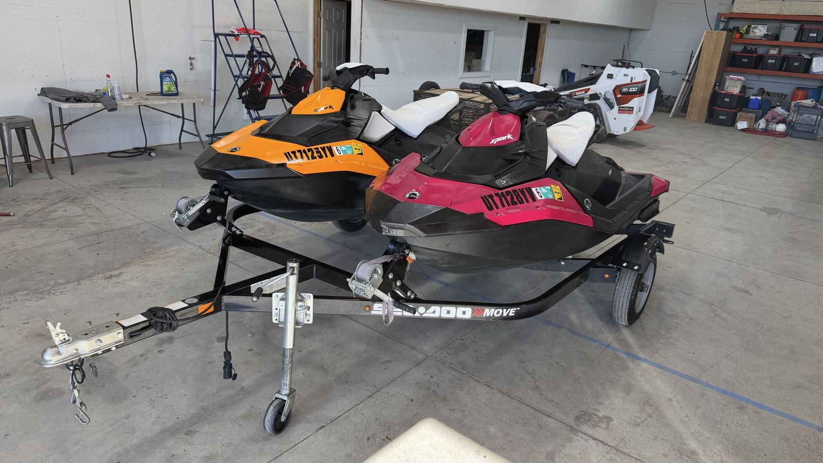 Sea-Doo Spark Jet Skis (2) w/ Move Trailer