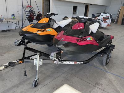 Sea-Doo Spark Jet Skis (2) w/ Move Trailer