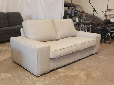 FREE DELIVERY Sleek Light Gray Love Seat