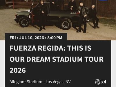 2 FUERZA REGIDA TICKETS ( for vegas )