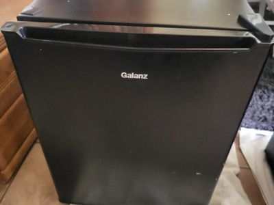 Galanz Black Mini Fridge Refrigerator, Compact 1.7 cu. ft., Dorm/Office/Garage