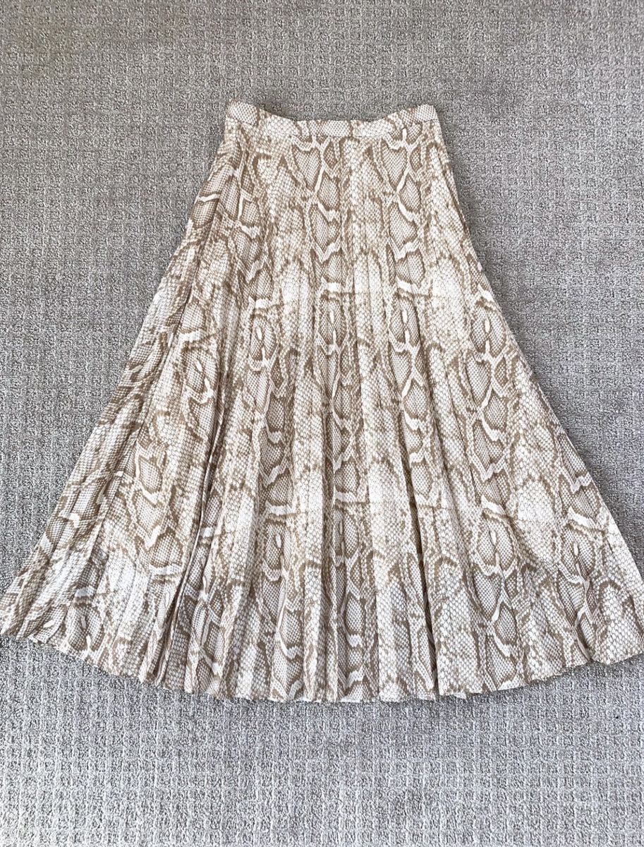 Pleated Snake Skin Skirt