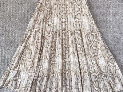 Pleated Snake Skin Skirt