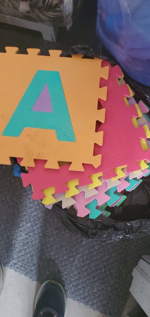 Colorful Kids Foam Interlocking Alphabet Play Mat Tiles - Great for Learning & Playroom Floor