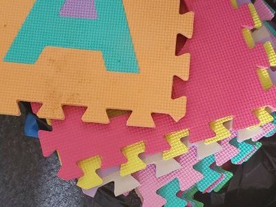 Colorful Kids Foam Interlocking Alphabet Play Mat Tiles - Great for Learning & Playroom Floor