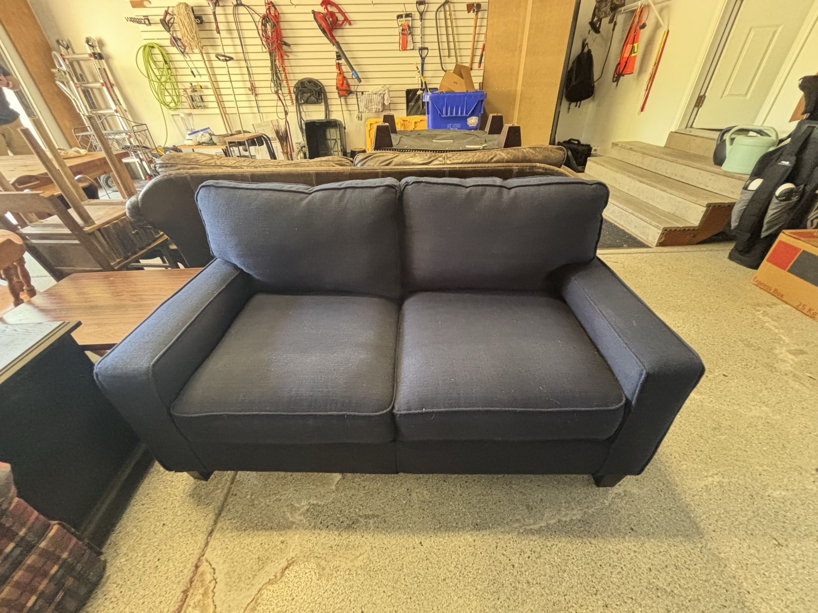 Navy Loveseat