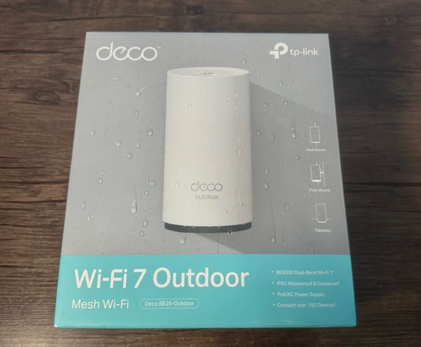 NEW SEALED TP-LINK DECO BE25 BE5000 OUTDOOR MESH WIFI 7 DUAL-BAND SYSTEM 2.5G
