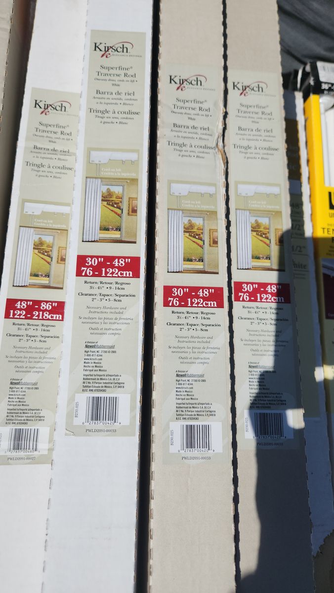 Curtain traversing rod sets