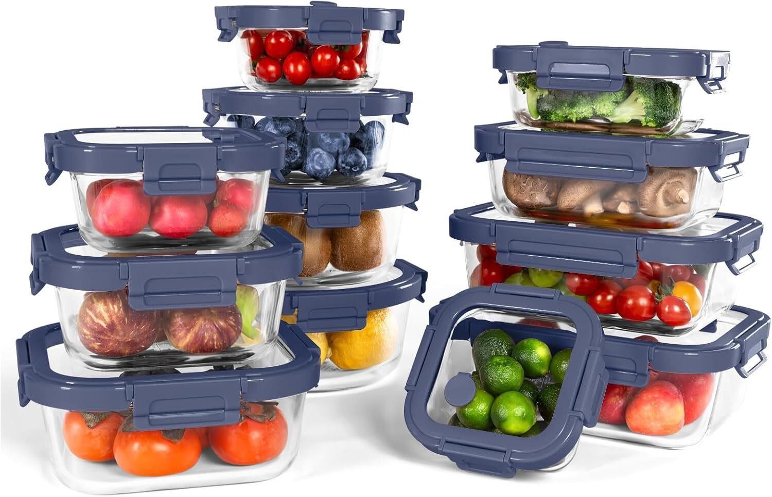 Glass Containers with Lids (Borosilicate)