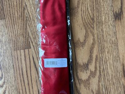 New Classic Red Mens neck tie pocket square 3”
