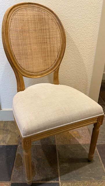 Restoration Hardware French Louis XVI cane back dining chairs (4)