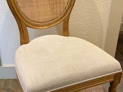 Restoration Hardware French Louis XVI cane back dining chairs (4)
