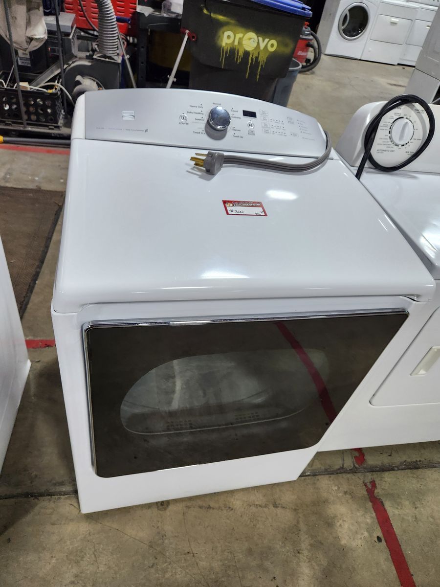 Kenmore Electric Dryer - White with Glass Door
