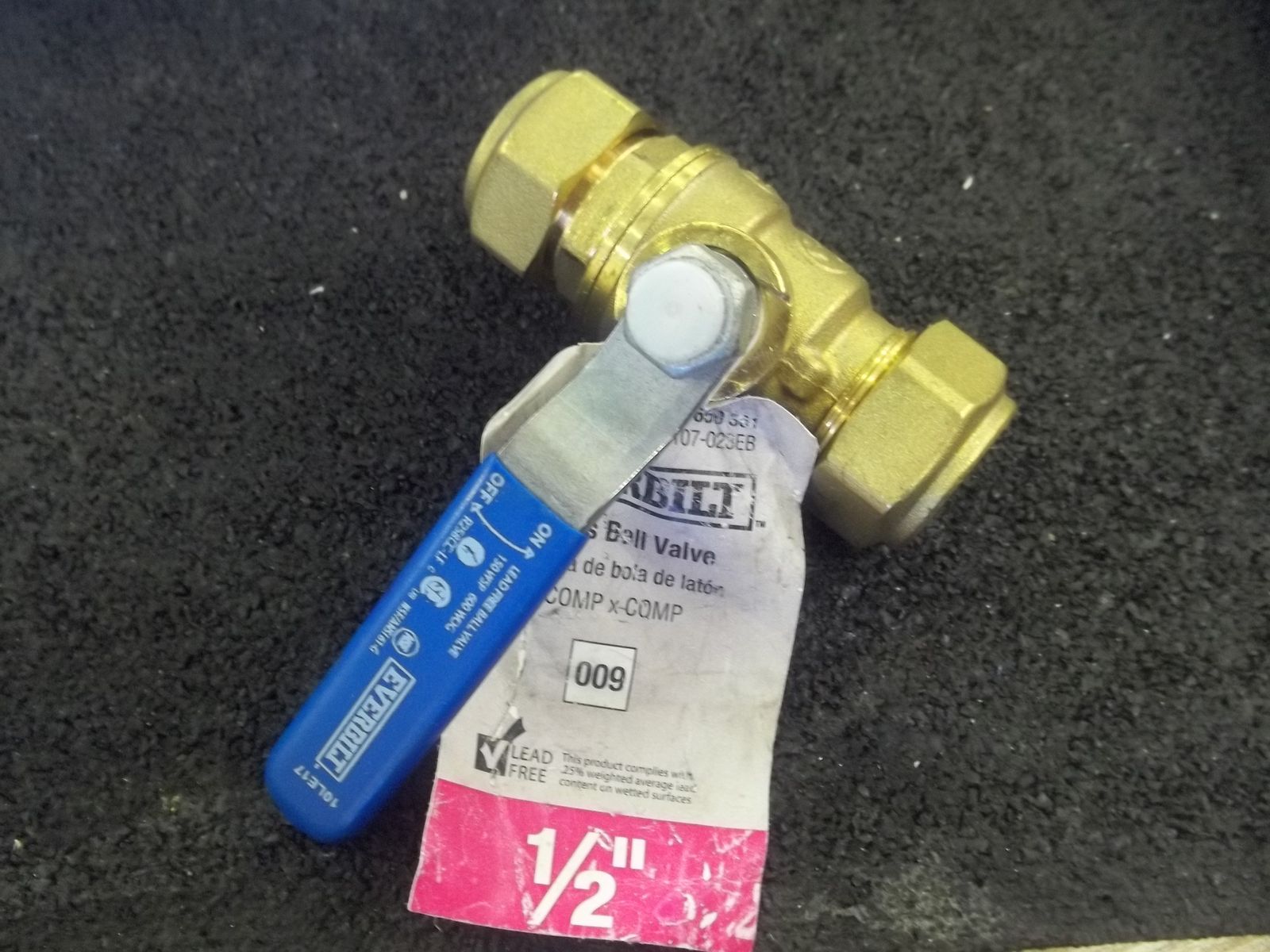 Everbilt 1/2" Comp x 1/2" Comp Brass Ball Valve
