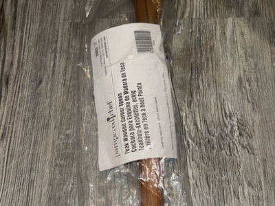 Pampered Chef Teak Wooden Corner Spoon - New in Original Packaging - Very Rare