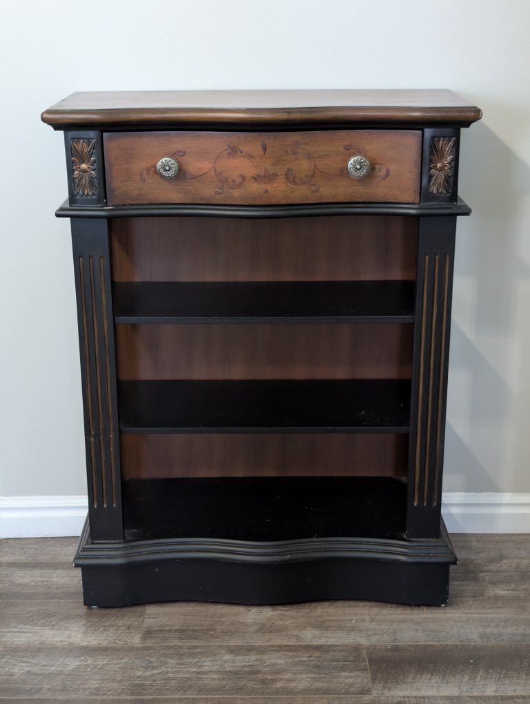 Traditional Wood Accent Bookcase/
Console Table with Drawer