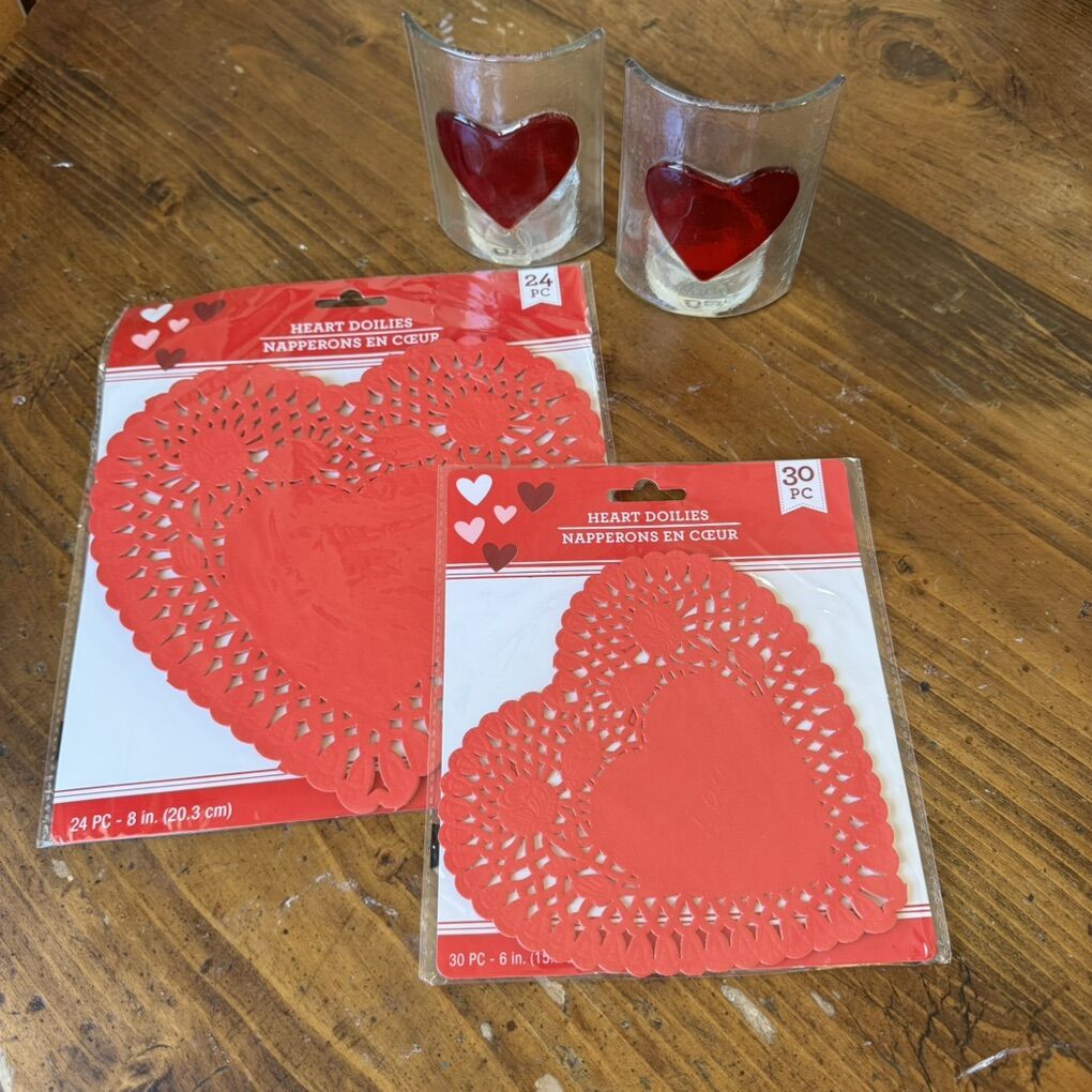 Tag Glass Valentines Valentine Heart Tea Light