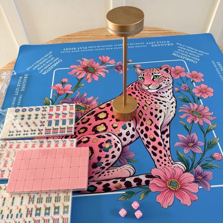 Brand New 160-Tile Mahjong Set with 33” Neoprene Mat and Acrylic Trays