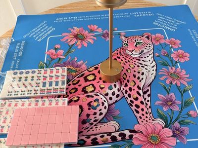 Brand New 160-Tile Mahjong Set with 33” Neoprene Mat and Acrylic Trays