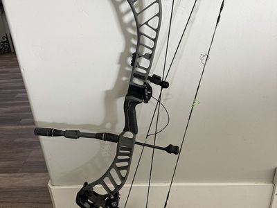 Prime RVX 34 Compound Bow - Grey Finish with QAD Ultrarest Integrate MX2 and Shrewd Accessories