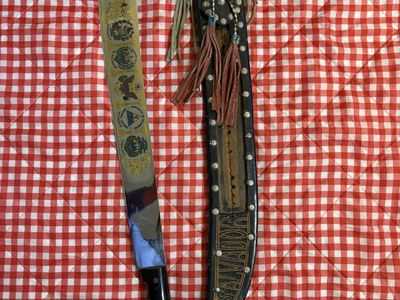 Vintage El Salvador Machete with Ornate Sheath - Collector's Item
