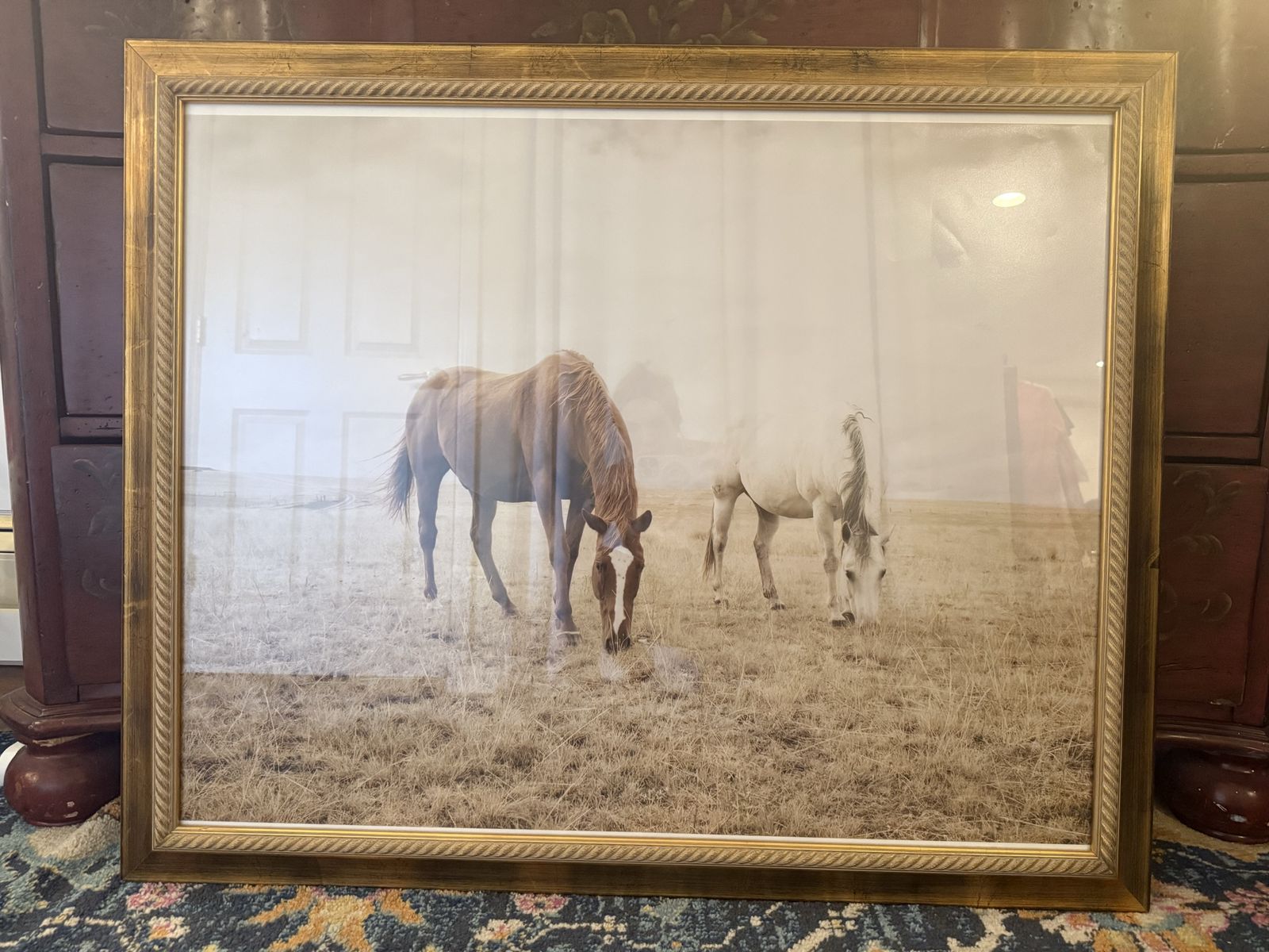 Large Horse Photo, Glass Framed