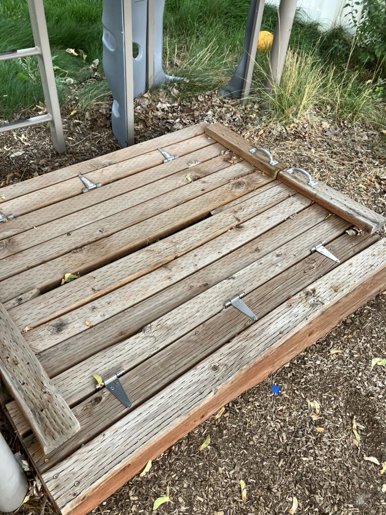 Wooden Sandbox Bench Cover