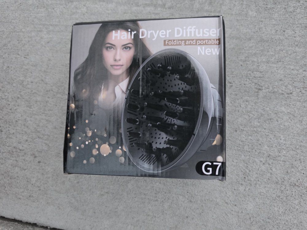 Folding and Portable Hair Dryer Diffuser Attachment G7 - Black