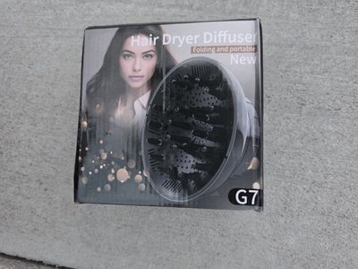 Folding and Portable Hair Dryer Diffuser Attachment G7 - Black