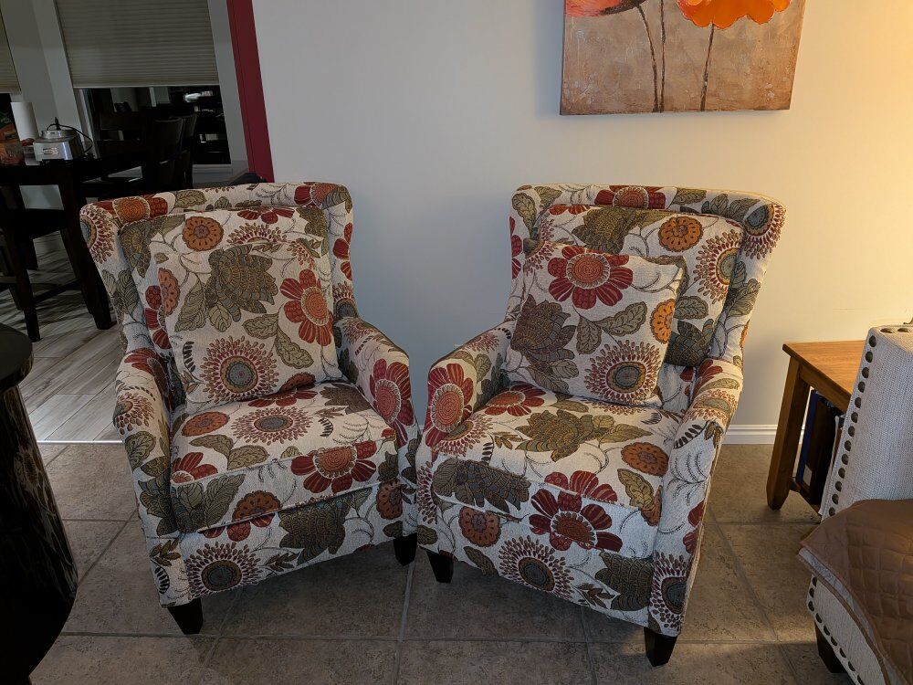 beautiful wing back chairs