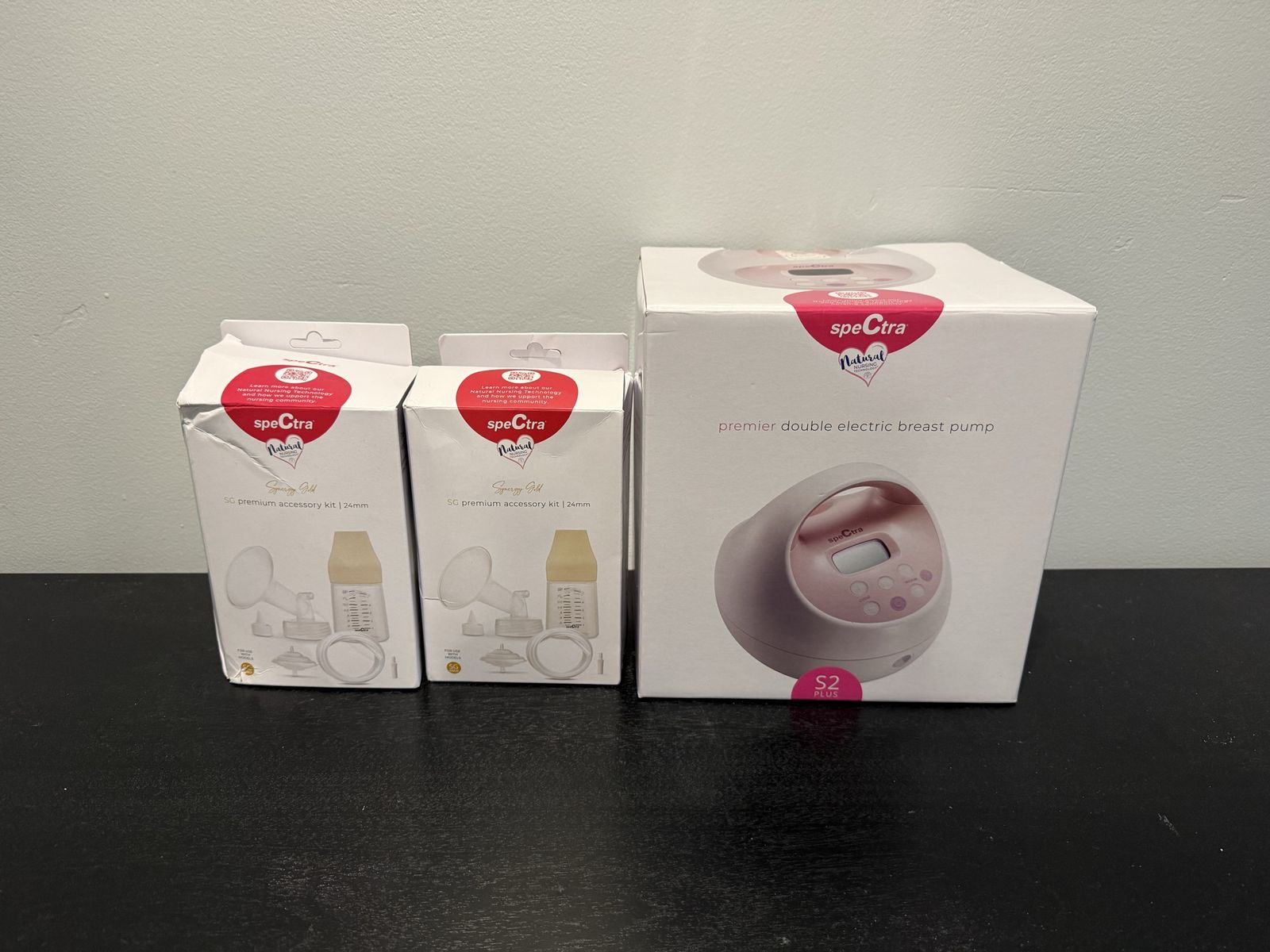 Spectra S2 Plus Premier Double Electric Breast Pump with 24mm Accessory Kits - Brand New in Box