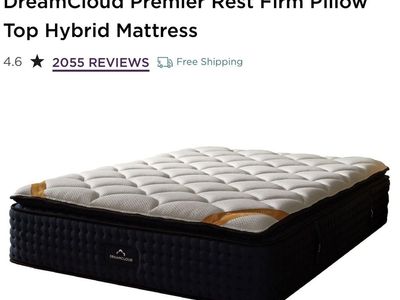 Full 16 inch dream cloud premiere rest firm pillow top hybrid mattress