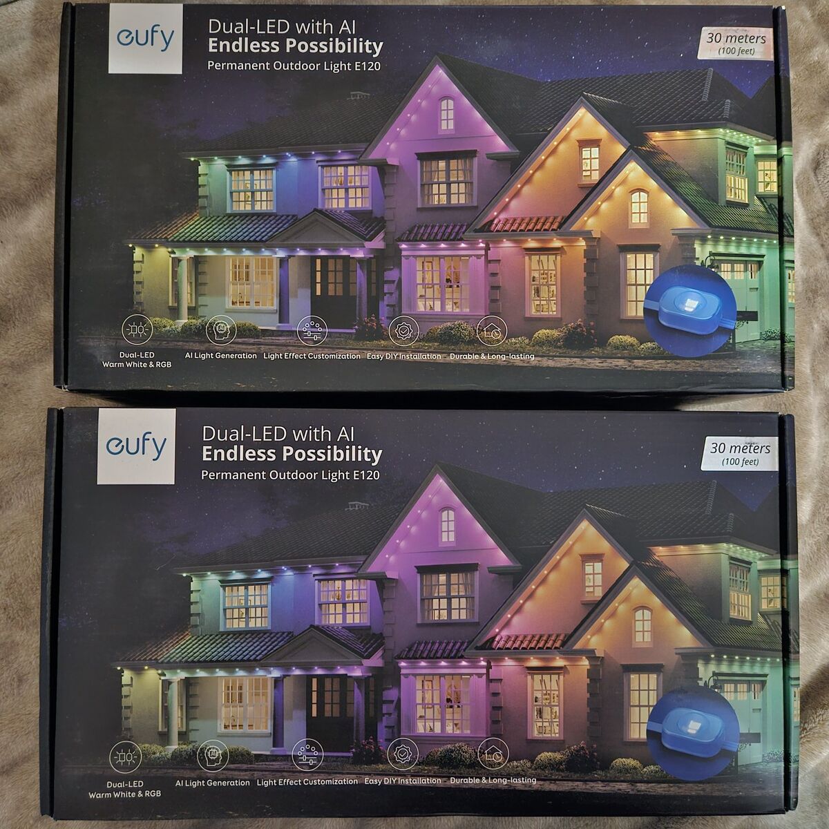 NEW Eufy permanent outdoor lights 100 Feet White (Like Govee)