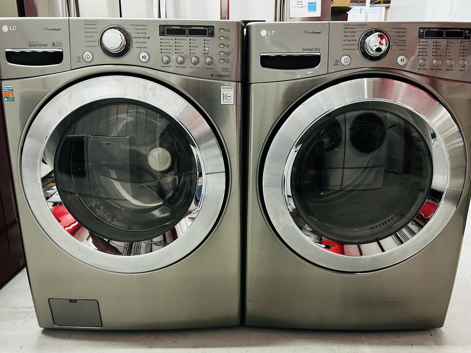 Lg True Steam Electric Front Load Set