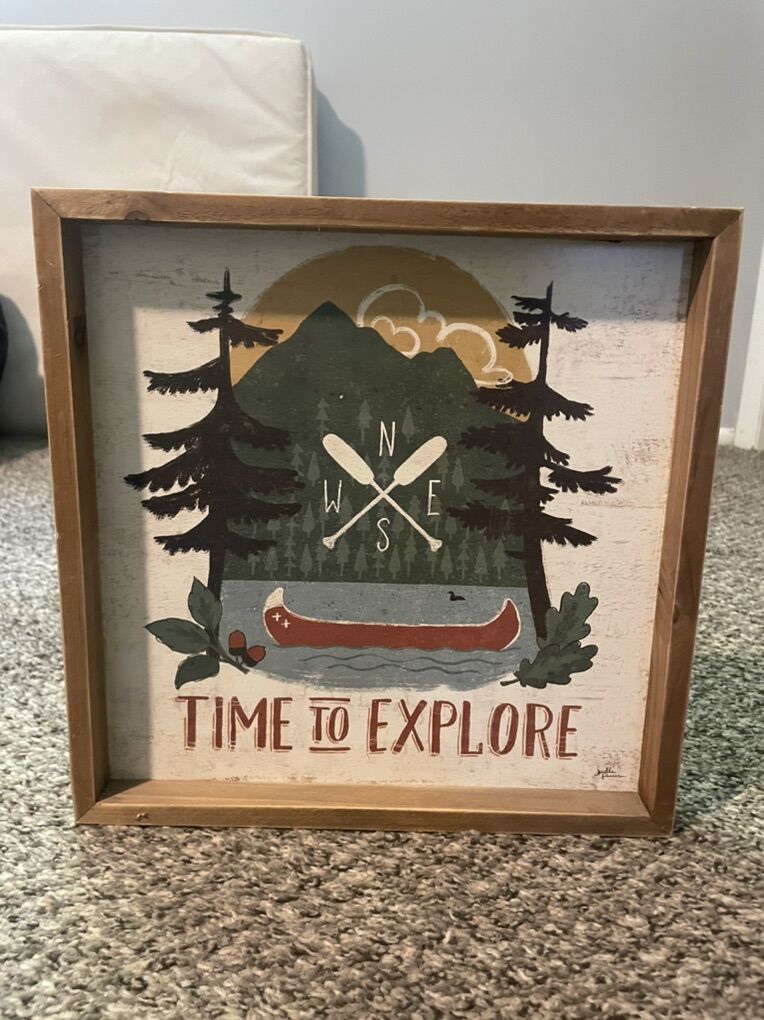 Cabin House Decor Hanging Picture 11.8x11.8