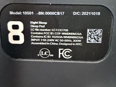 Eight Sleep Sleep Pod Model 10501 - Smart Bed Temperature Control Unit
