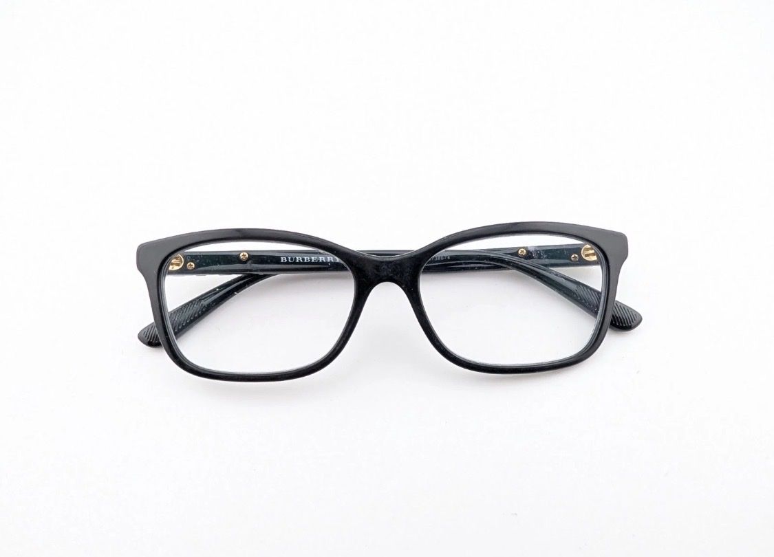 Burberry Eyeglasses Frames Only, B 2249 3001, 54-16-140, Black, Made in Italy