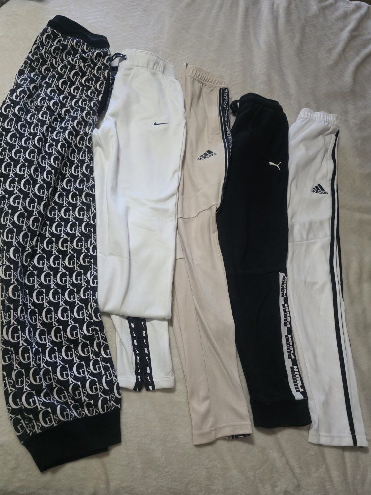 Women's Size Small Pants Lot (8 Pairs) - Nike, Adidas, Puma, CK Sweatpants & Cargo Pants