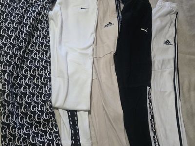 Women's Size Small Pants Lot (8 Pairs) - Nike, Adidas, Puma, CK Sweatpants & Cargo Pants