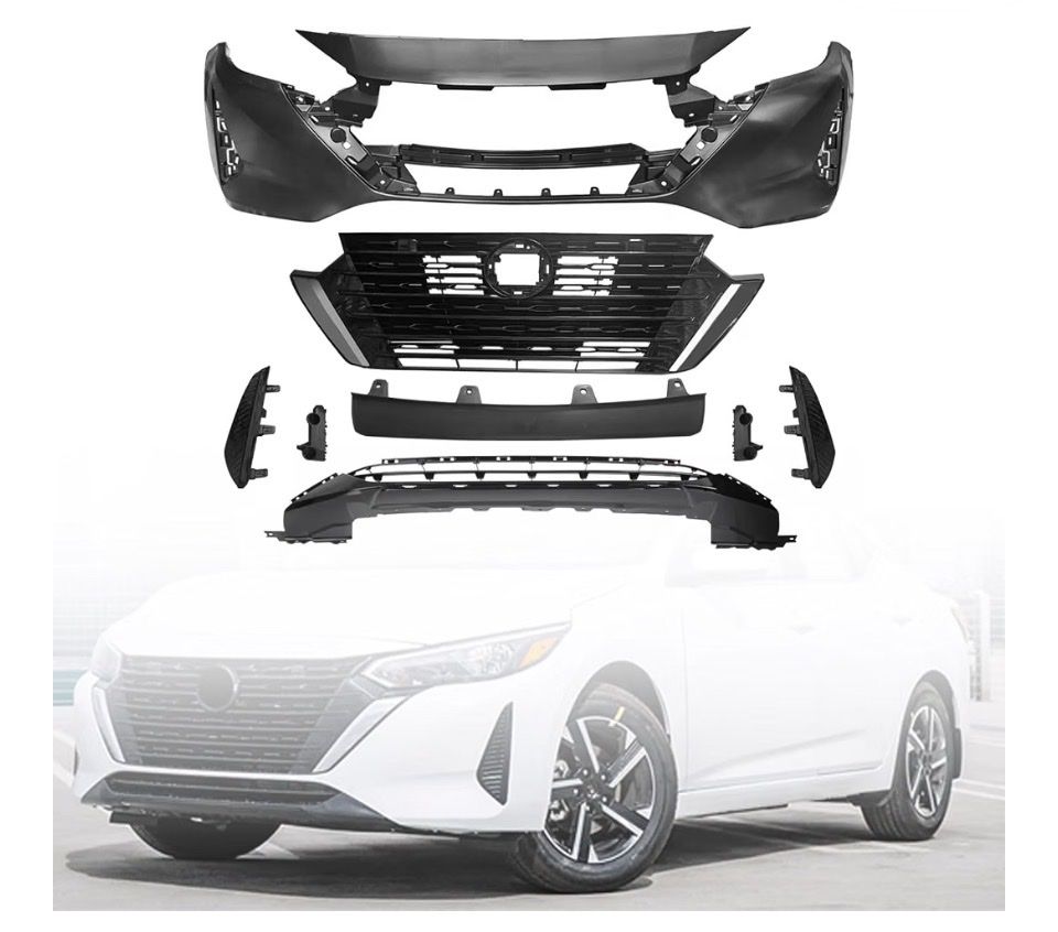24-25 Nissan Sentra front bumper cover facia kit with grille and trim.