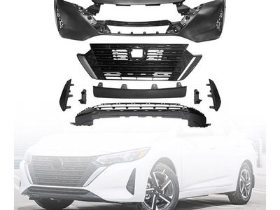 24-25 Nissan Sentra front bumper cover facia kit with grille and trim.