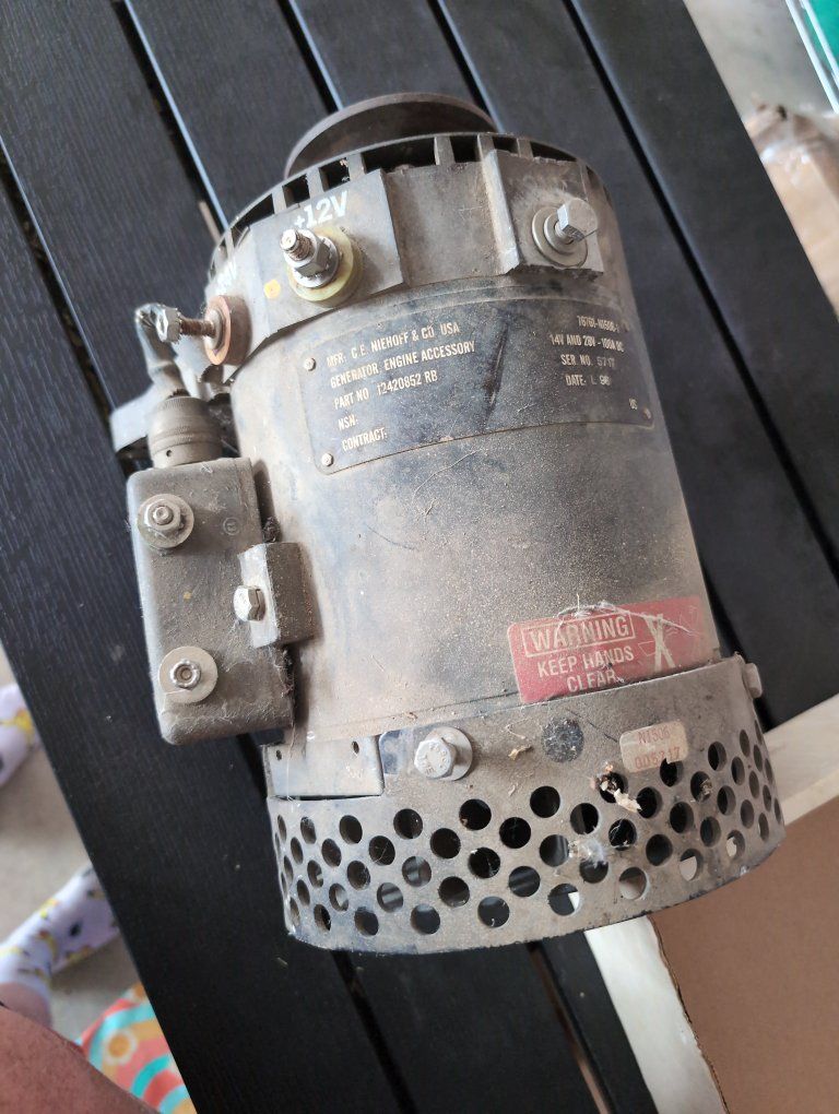 Military LMTV Dual Voltage Alternator 12v / 24v Core C.E. Niehoff - Turns Freely