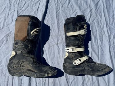 Alpinestars Tech 3 Motocross Boots - Black/White, Used Men's Size Unknown, Off-Road Dirt Bike - Size 3