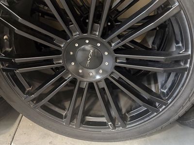 KMC Black Rims with Tires Set